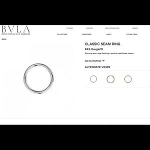 BVLA Classic Plain Seam Ring - 18g - White Gold